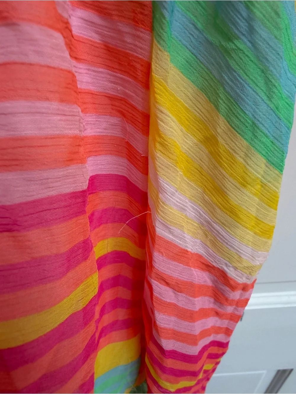 The Children's Place Girls XS 4 Multicolor Rainbow Stripe Tank Hi Low Dress